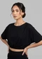 Infinita Cor - Blusa Feminina em Viscose Marrom - variação: Preto