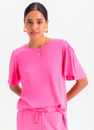 Essendi - Blusa Feminina em Viscose  Rosa - ESSENDI