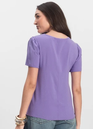Infinita Cor - Blusa Feminina em Viscose Roxo - INFINITA COR