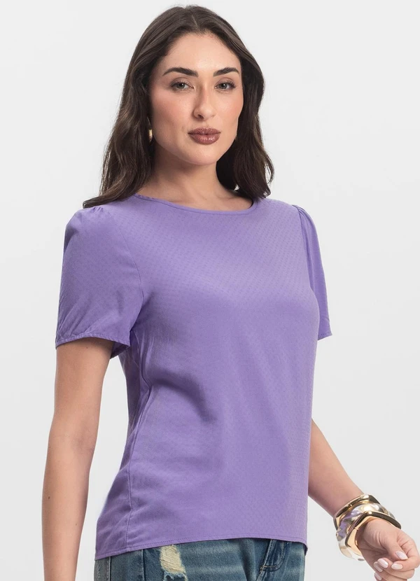 Infinita Cor - Blusa Feminina em Viscose Roxo 4