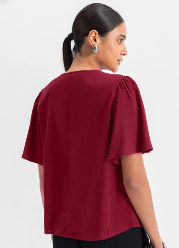 Essendi - Blusa Feminina em Viscose  Vermelho 2