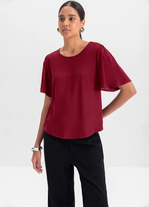 Essendi - Blusa Feminina em Viscose  Vermelho 3