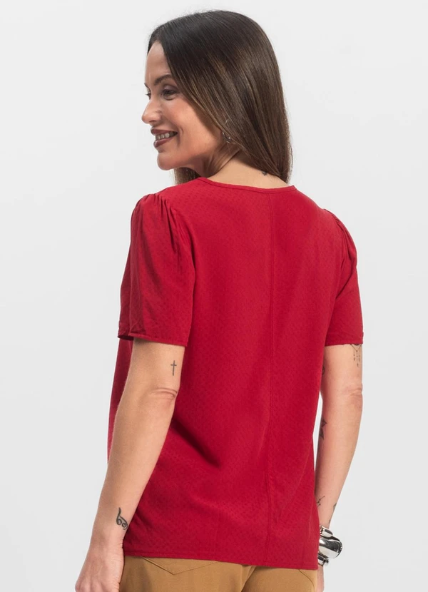 Infinita Cor - Blusa Feminina em Viscose Vermelho 2