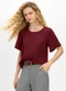 Essendi - Blusa Feminina em Viscose Azul - variação: Bordo