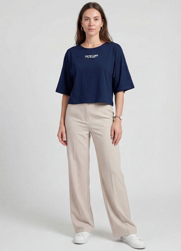 Infinita Cor - Blusa Feminina em Viscotorcion Azul 2