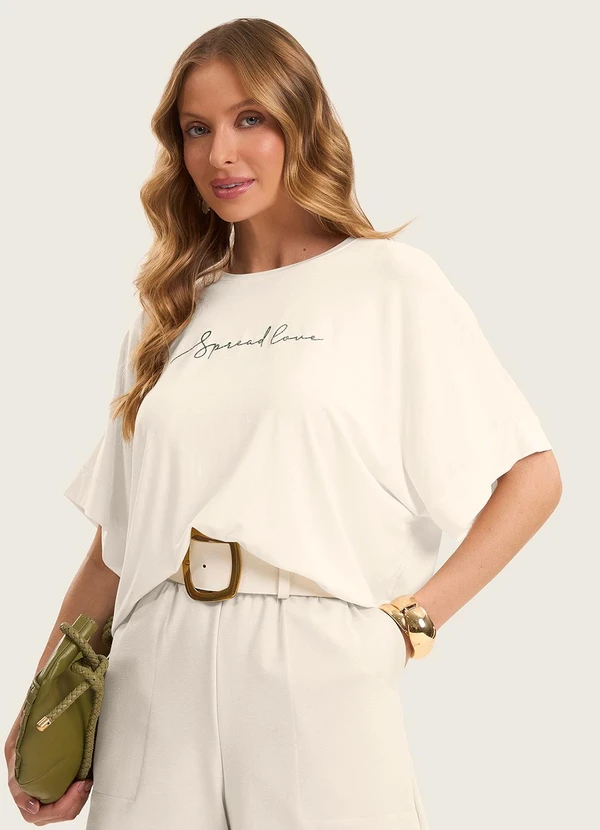Rovitex - Blusa Feminina em Viscotorcion Bege