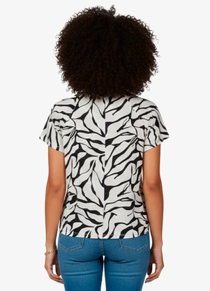 Infinita Cor - Blusa Feminina em Viscotorcion Bege - INFINITA COR