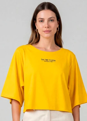 Infinita Cor - Blusa Feminina em Viscotorcion Laranja - INFINITA COR