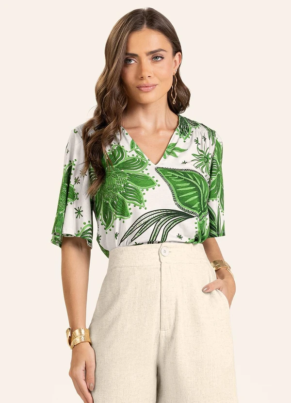 Endless - Blusa Feminina em Viscotorcion Verde 4