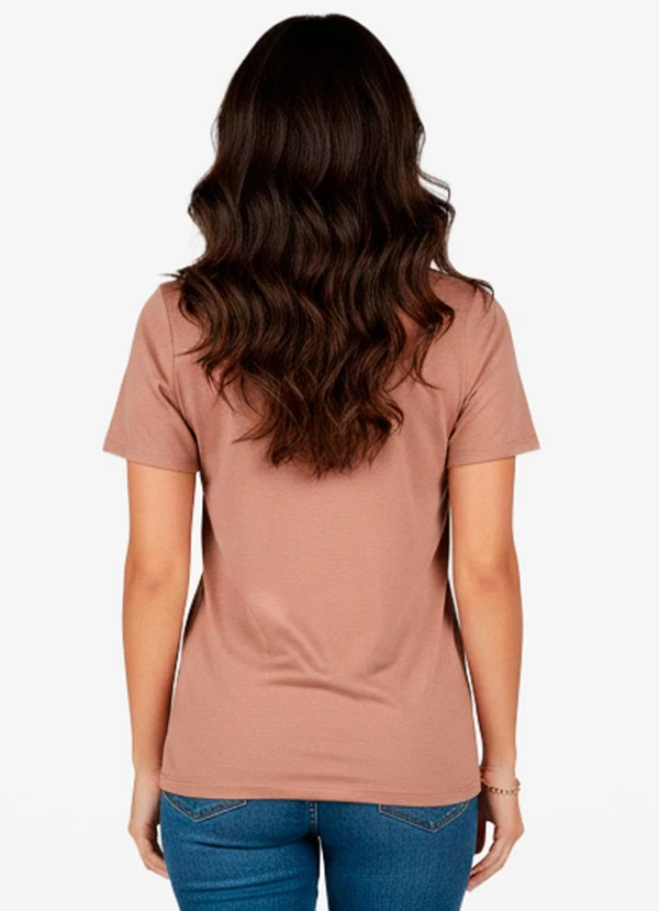 Infinita Cor - Blusa Feminina em Viscotricot Marrom 2