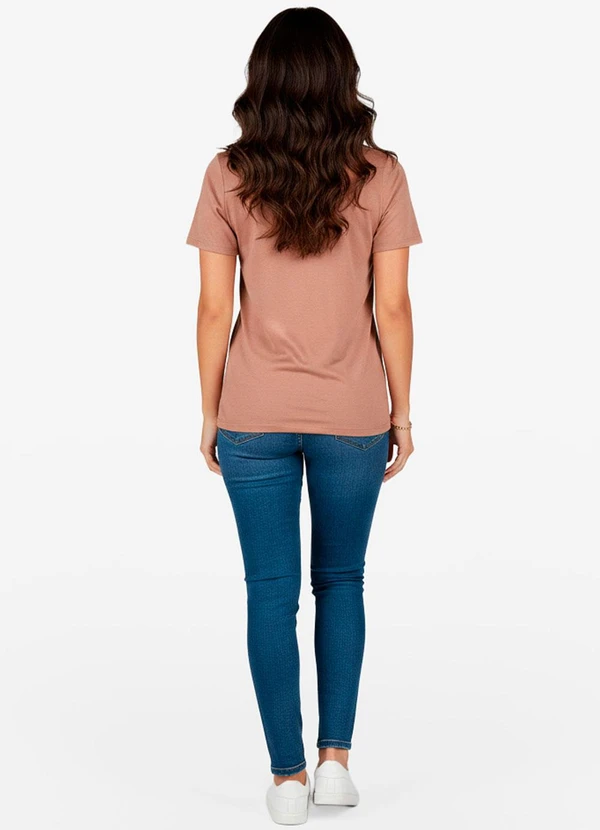 Infinita Cor - Blusa Feminina em Viscotricot Marrom 4