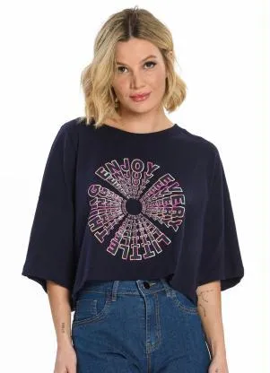 Rovitex - Blusa Feminina Enjoy Azul - ROVITEX