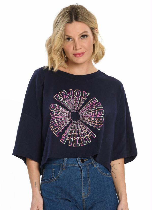 Rovitex - Blusa Feminina Enjoy Azul