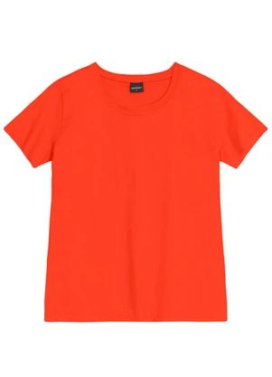 Essendi - Blusa Feminina Essencial em Meia Malha Laranja - ESSENDI