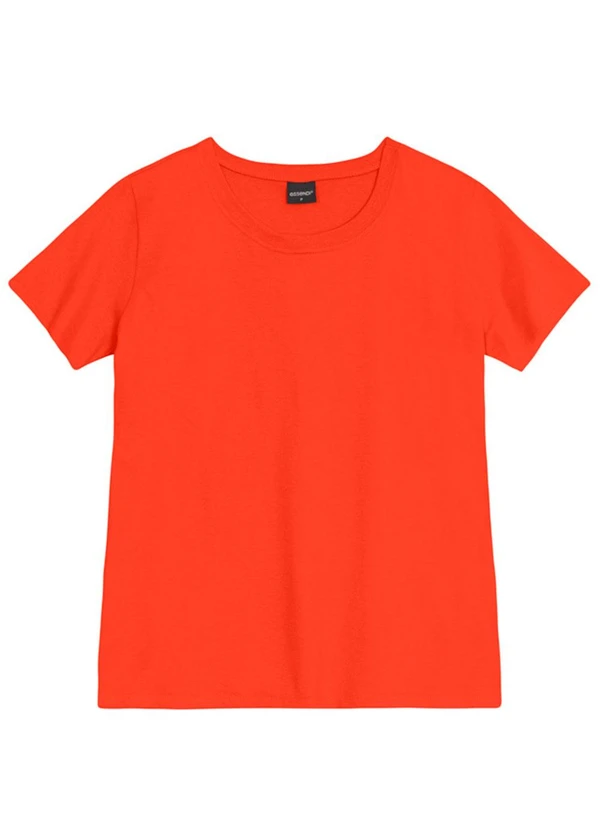 Essendi - Blusa Feminina Essencial em Meia Malha Laranja 2