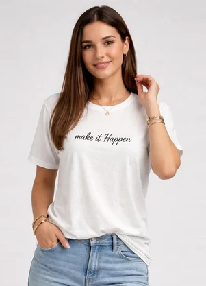 Infinita Cor - Blusa Feminina Estampa e Costa Maior Bege - INFINITA COR