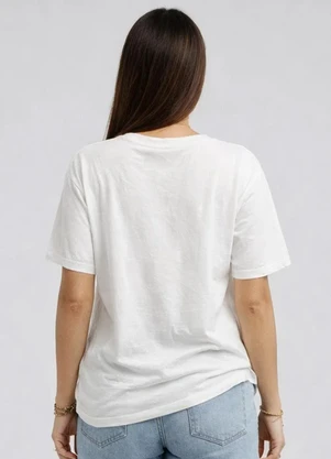 Infinita Cor - Blusa Feminina Estampa e Costa Maior Bege - INFINITA COR