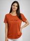 Infinita Cor - Blusa Feminina Estampa e Costa Maior Verde - variação: Laranja
