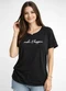 Infinita Cor - Blusa Feminina Estampa e Costa Maior Verde - variação: Preto