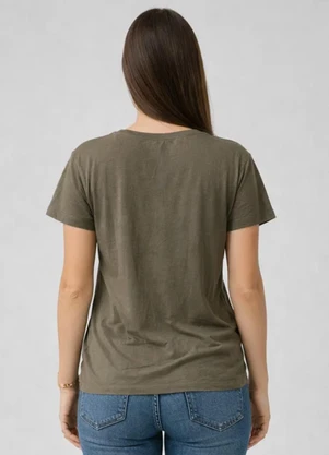 Infinita Cor - Blusa Feminina Estampa e Costa Maior Verde - INFINITA COR