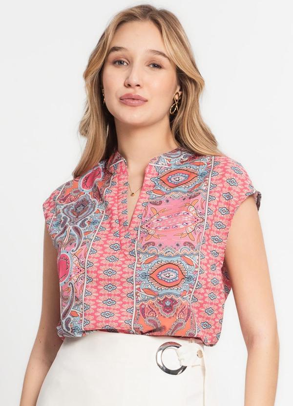 Select - Blusa Feminina Estampa Indiana Rosa 4