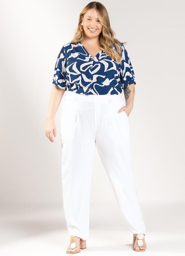 Marialícia - Blusa Feminina Estampada Azul 2