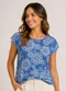 Select - Blusa Feminina Estampada Azul - variação: Azul