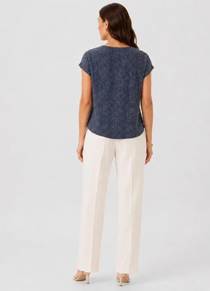 Select - Blusa Feminina Estampada Azul - SELECT