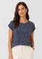Select - Blusa Feminina Estampada Azul - variação: Azul