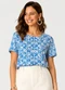 Infinita Cor - Blusa Feminina Estampada Azul - variação: Azul