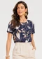 Infinita Cor - Blusa Feminina Estampada Azul - variação: Azul