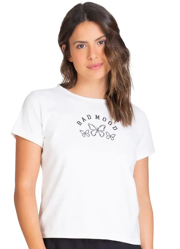 Select - Blusa Feminina Estampada Bege