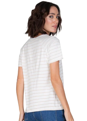 Rovitex - Blusa Feminina Estampada  Bege - ROVITEX