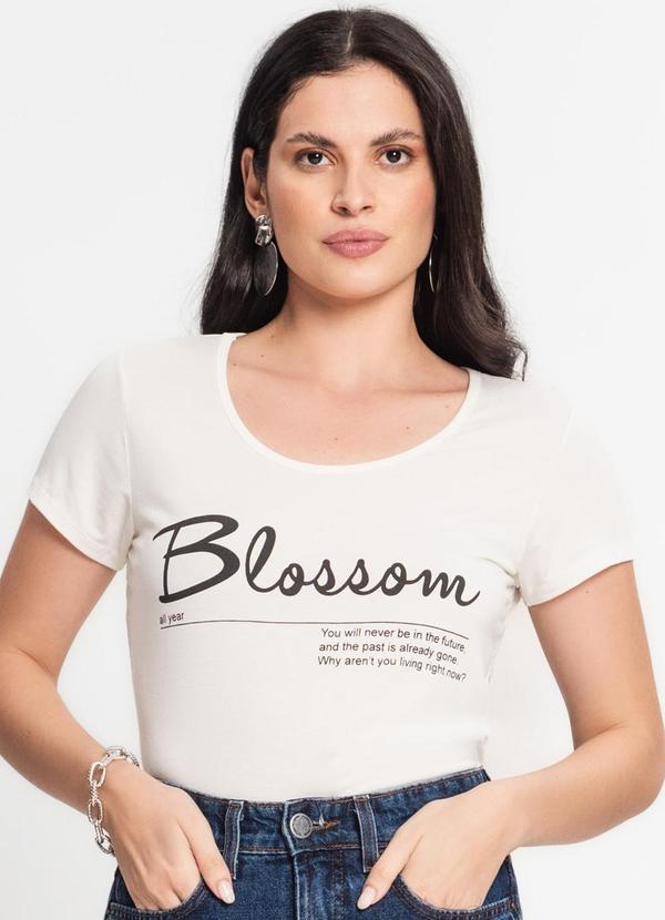 Select - Blusa Feminina Estampada Bege