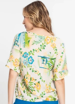 Infinita Cor - Blusa Feminina Estampada Bege - INFINITA COR