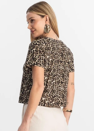 Select - Blusa Feminina Estampada Bege - SELECT