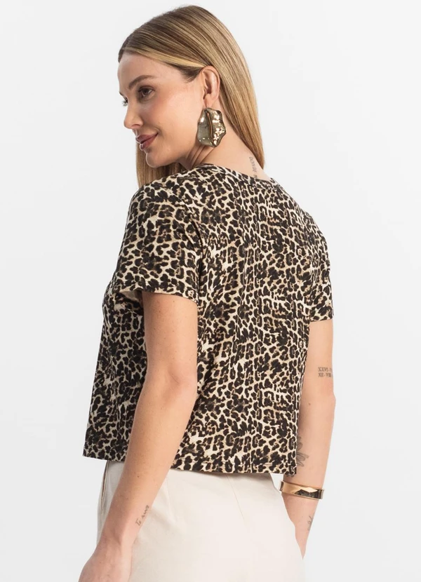 Select - Blusa Feminina Estampada Bege 2