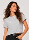 Infinita Cor - Blusa Feminina Estampada Azul - variação: Bege