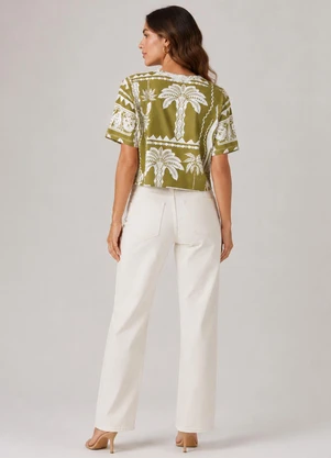 Infinita Cor - Blusa Feminina Estampada Bege - INFINITA COR
