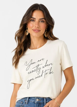 Infinita Cor - Blusa Feminina Estampada Bege - INFINITA COR