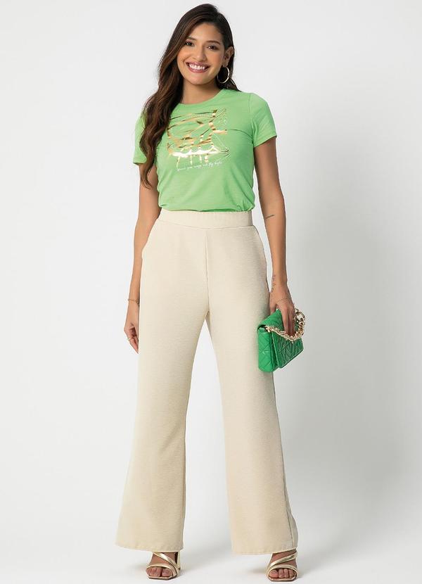 Habana - Blusa Feminina Estampada com Fóil Verde 2