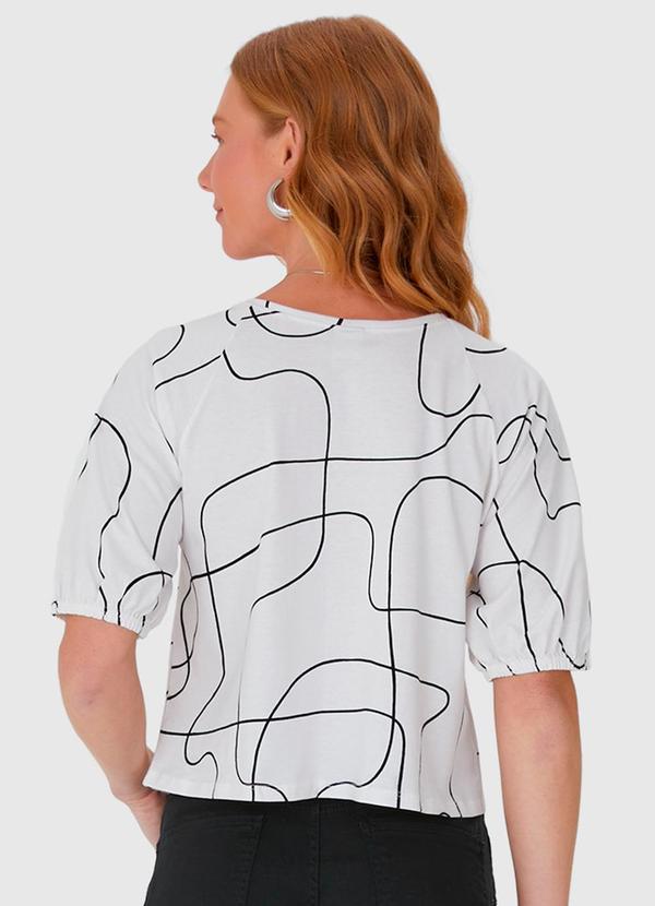 Malwee - Blusa Feminina Estampada em Algodão Off White 2