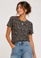 Infinita Cor - Blusa Feminina Estampada em Malha CottonVermelho - variação: Bege