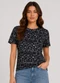 Infinita Cor - Blusa Feminina Estampada em Malha CottonVermelho - variação: Cinza