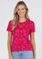 Infinita Cor - Blusa Feminina Estampada em Malha CottonVermelho - variação: Vermelho