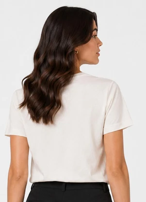 Infinita Cor - Blusa Feminina Estampada em Meia Malha Branco - INFINITA COR