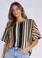 Infinita Cor - Blusa Feminina Estampada Gola Redonda Rosa - variação: Rosa
