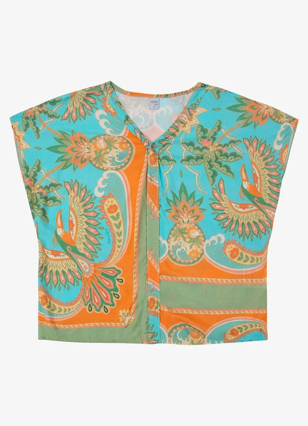 Infinita Cor - Blusa Feminina Estampada Infinita Cor Verde