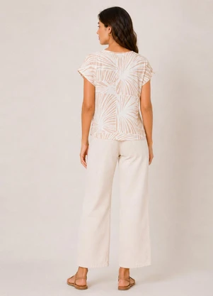 Select - Blusa Feminina Estampada Marrom - SELECT