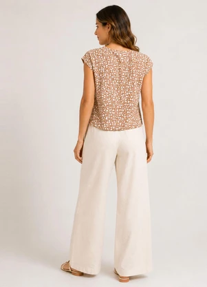 Select - Blusa Feminina Estampada Marrom - SELECT